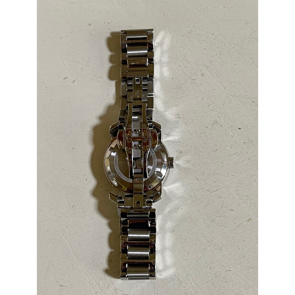 Movado Bold Silver Stainless Steel Crystal Pave Roman Numeral Watch - Picture 4 of 5